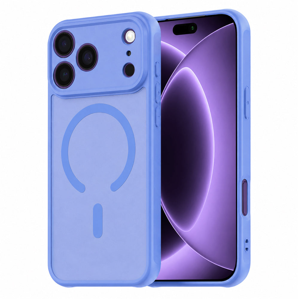 MagSafe Case for Apple iPhone 18 Pro / 17 Pro, Techsuit, HaloFrost II, Blue