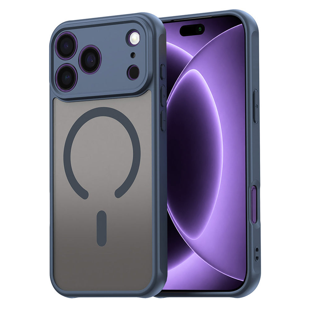 MagSafe Case for Apple iPhone 18 Pro / 17 Pro, Techsuit, HaloFrost II, Navy Blue