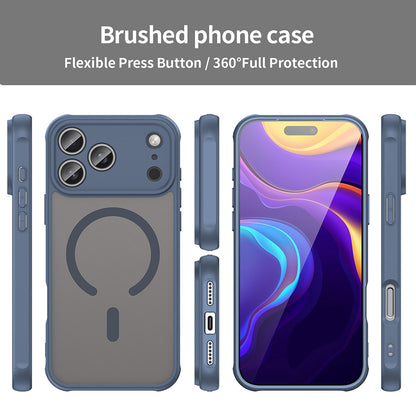 MagSafe Case for Apple iPhone 18 Pro / 17 Pro, Techsuit, HaloFrost II, Navy Blue