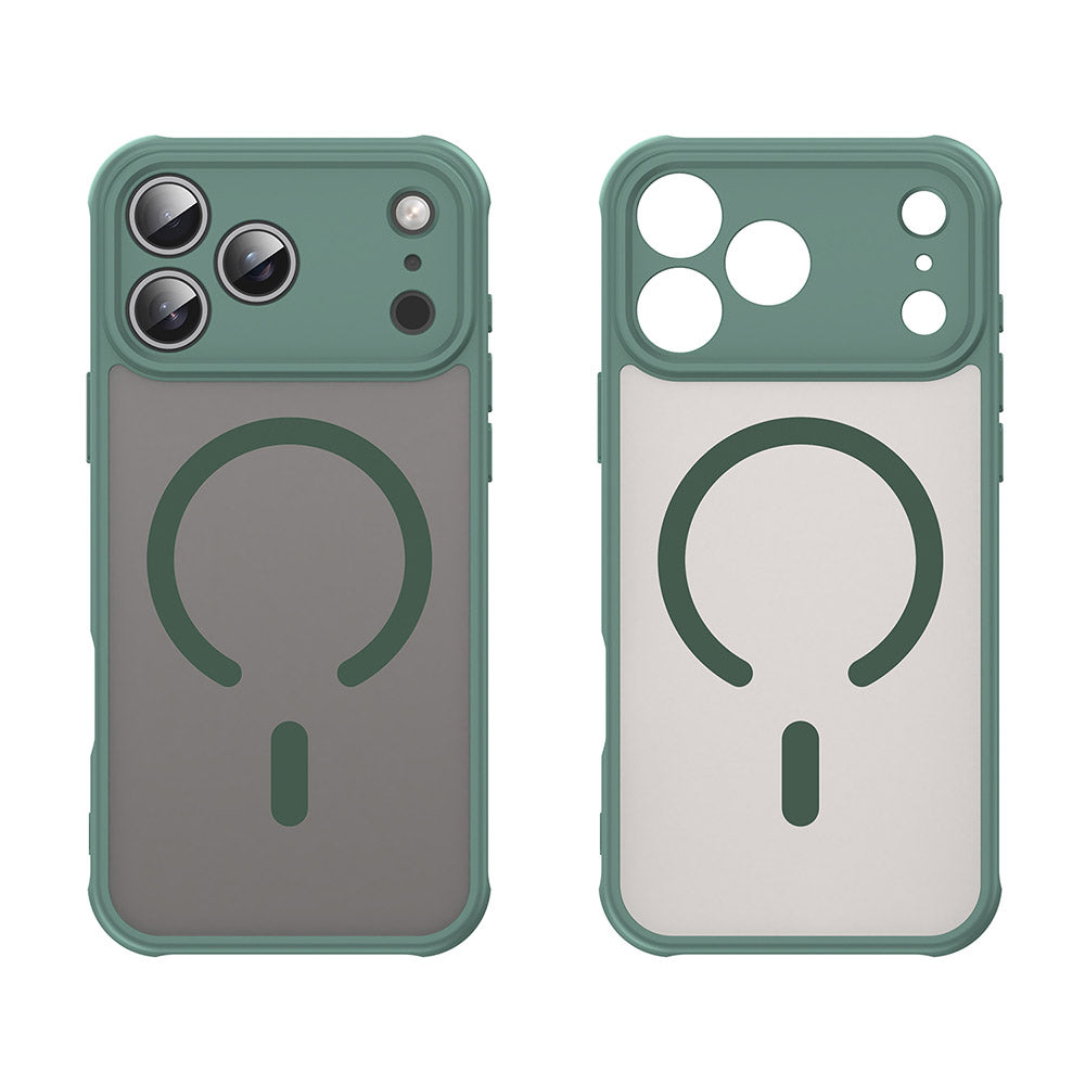 MagSafe Case for Apple iPhone 18 Pro / 17 Pro, Techsuit, HaloFrost II, Green