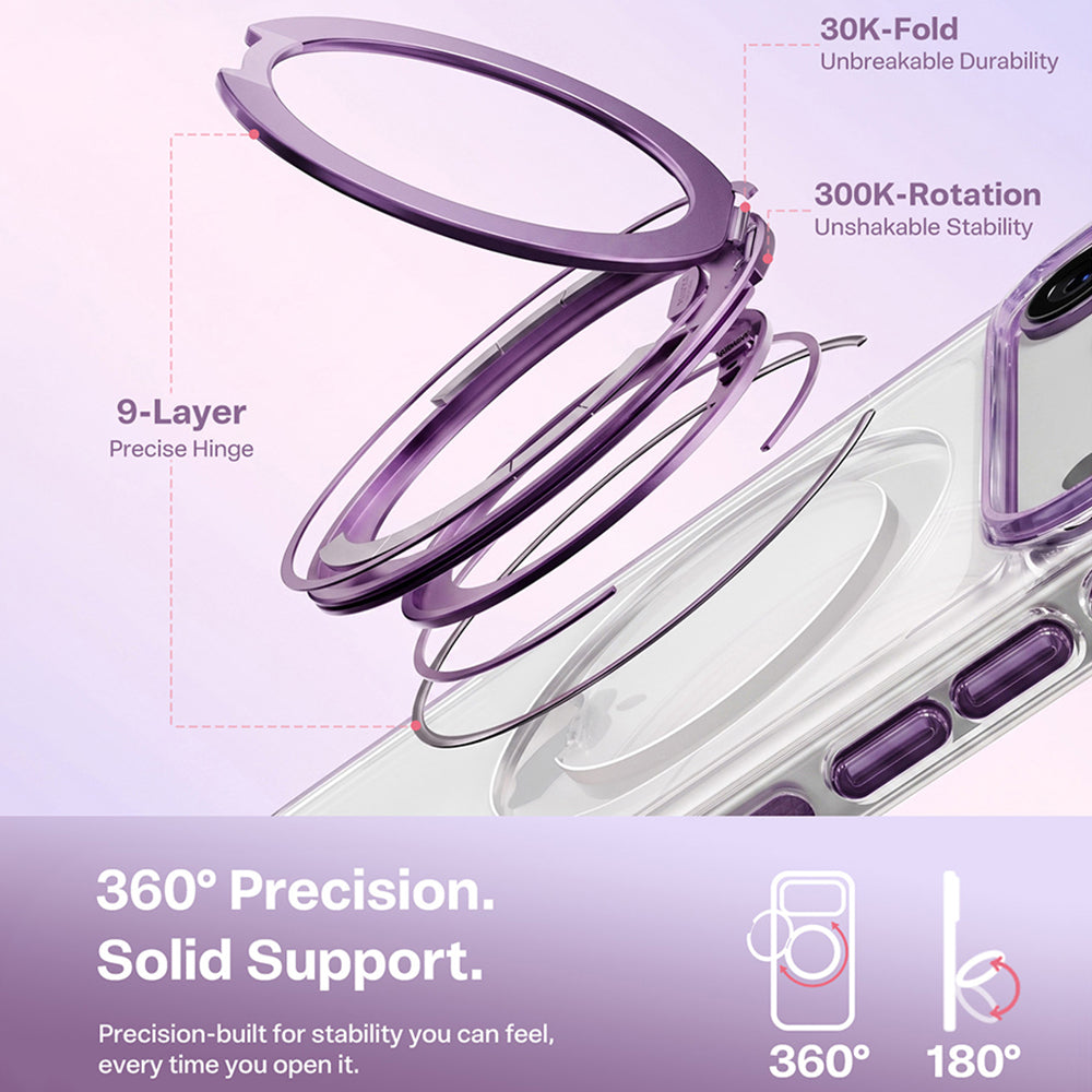 MagSafe Case for Apple iPhone 18 Pro / 17 Pro, Torras, Ostand O3 Light, Purple