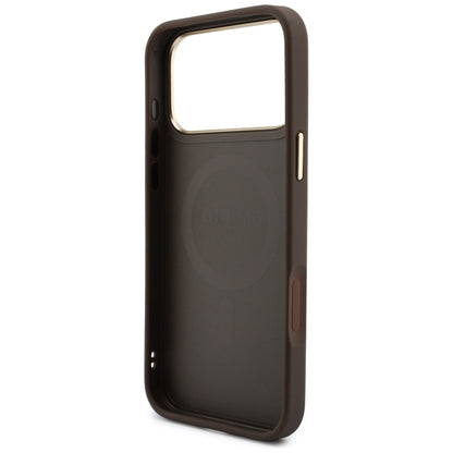 MagSafe Case for Apple iPhone 18 Pro Max / 17 Pro Max, Guess, 4G Cardslot, Brown