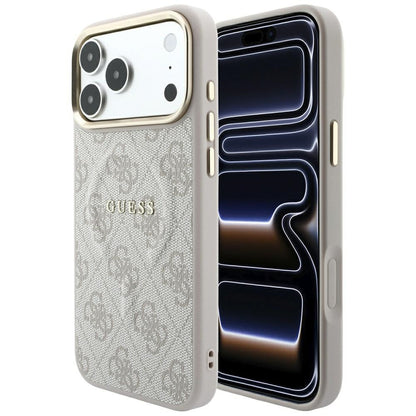 MagSafe Case for Apple iPhone 18 Pro Max / 17 Pro Max, Guess, 4G Embossed Classic, Pink
