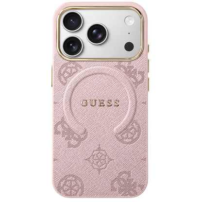 MagSafe Case for Apple iPhone 18 Pro Max / 17 Pro Max, Guess, 4G Embossed Ring Classic Logo, Pink