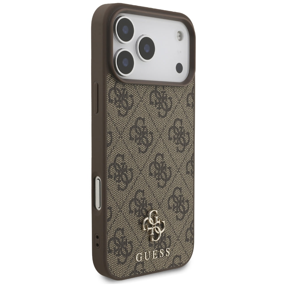 MagSafe Case for Apple iPhone 18 Pro Max / 17 Pro Max, Guess, 4G Small and Classic, Brown