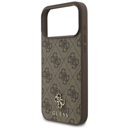 MagSafe Case for Apple iPhone 18 Pro Max / 17 Pro Max, Guess, 4G Small and Classic, Brown