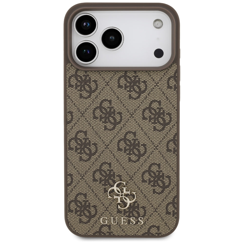 MagSafe Case for Apple iPhone 18 Pro Max / 17 Pro Max, Guess, 4G Small and Classic, Brown