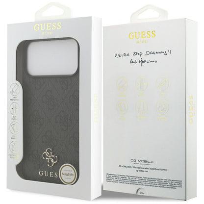 MagSafe Case for Apple iPhone 18 Pro Max / 17 Pro Max, Guess, 4G Small and Classic, Black