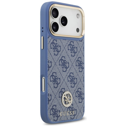 MagSafe Case for Apple iPhone 18 Pro Max / 17 Pro Max, Guess, 4G Strass Logo, Blue