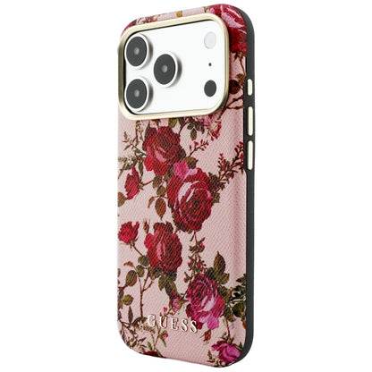 MagSafe Case for Apple iPhone 18 Pro Max / 17 Pro Max, Guess, Blossom Roses Print, Pink