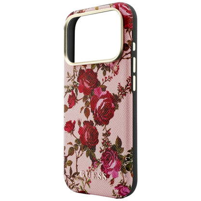 MagSafe Case for Apple iPhone 18 Pro Max / 17 Pro Max, Guess, Blossom Roses Print, Pink
