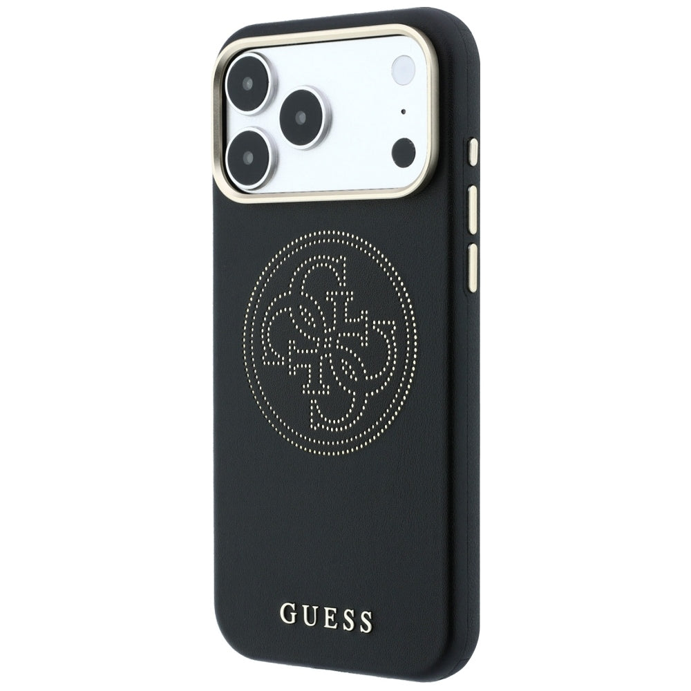 MagSafe Case for Apple iPhone 18 Pro Max / 17 Pro Max, Guess, Perforated 4G, Black