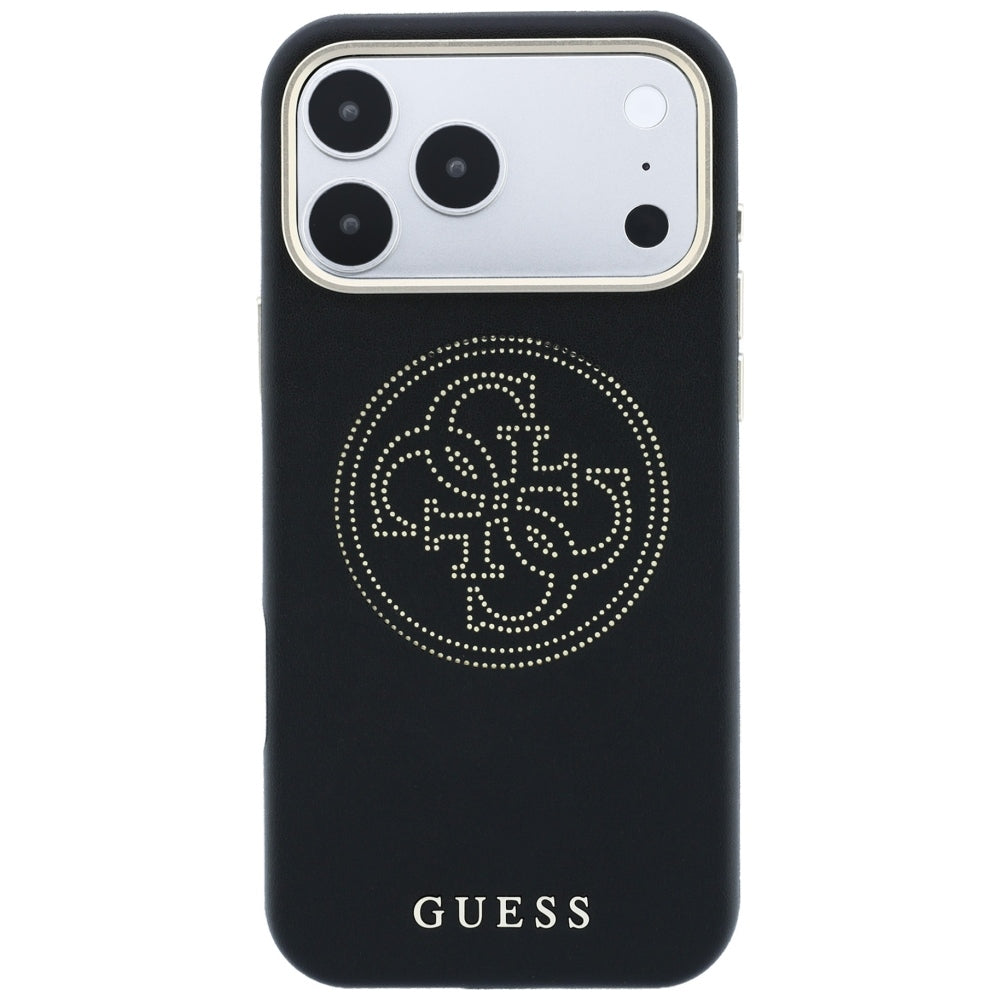 MagSafe Case for Apple iPhone 18 Pro Max / 17 Pro Max, Guess, Perforated 4G, Black