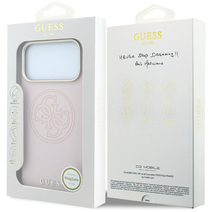 MagSafe Case for Apple iPhone 18 Pro Max / 17 Pro Max, Guess, Perforated 4G, Pink