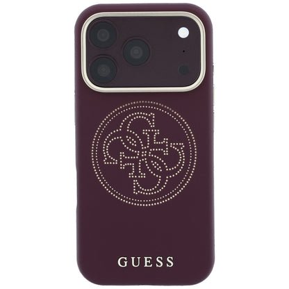 MagSafe Case for Apple iPhone 18 Pro Max / 17 Pro Max, Guess, Perforated 4G, Burgundy