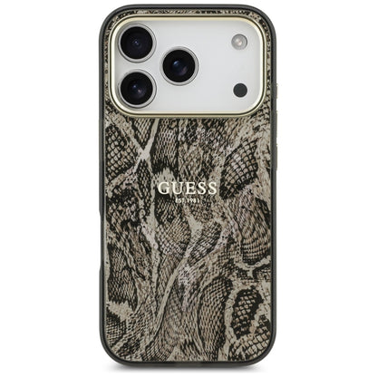 MagSafe Case for Apple iPhone 18 Pro Max / 17 Pro Max, Guess, Python Pattern, Brown