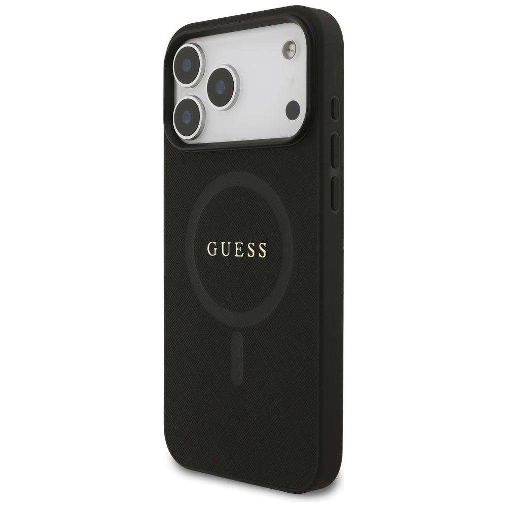 MagSafe Case for Apple iPhone 18 Pro Max / 17 Pro Max, Guess, Saffiano, Black