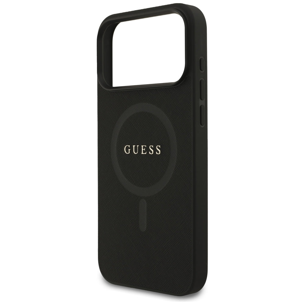 MagSafe Case for Apple iPhone 18 Pro Max / 17 Pro Max, Guess, Saffiano, Black