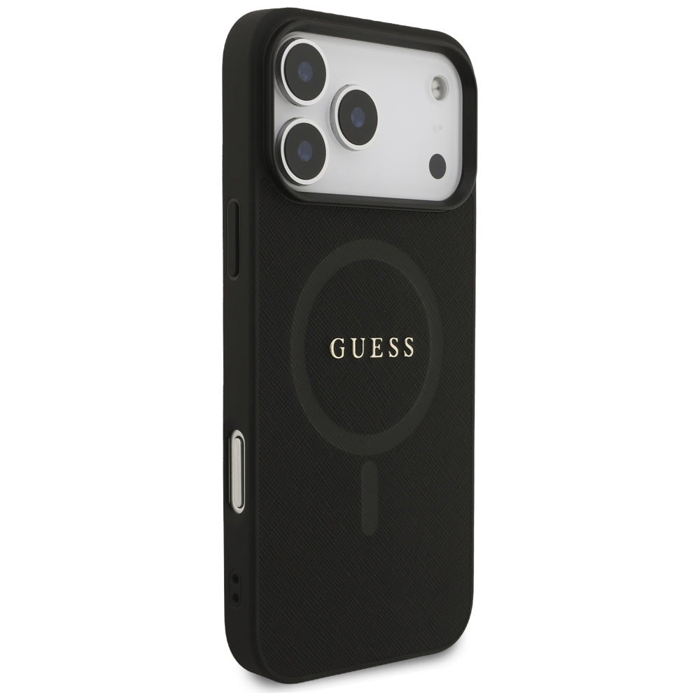 MagSafe Case for Apple iPhone 18 Pro Max / 17 Pro Max, Guess, Saffiano, Black