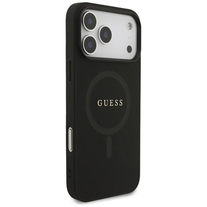 MagSafe Case for Apple iPhone 18 Pro Max / 17 Pro Max, Guess, Saffiano, Black