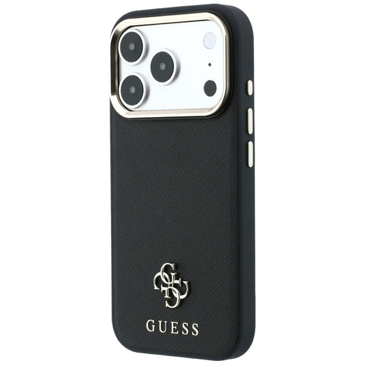 MagSafe Case for Apple iPhone 18 Pro Max / 17 Pro Max, Guess, Saffiano Small 4G Classic, Black