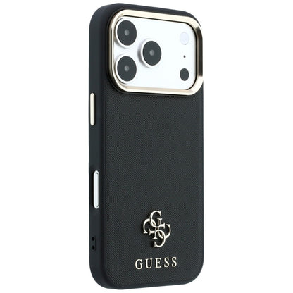 MagSafe Case for Apple iPhone 18 Pro Max / 17 Pro Max, Guess, Saffiano Small 4G Classic, Black