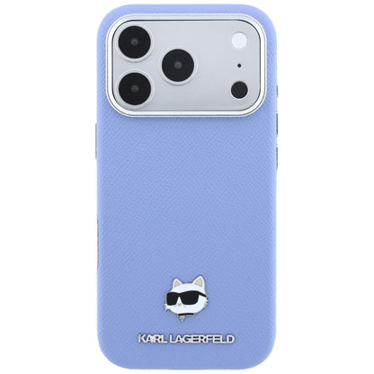 MagSafe Case for Apple iPhone 18 Pro Max / 17 Pro Max, Karl Lagerfeld, Grained Choupette Head, Blue