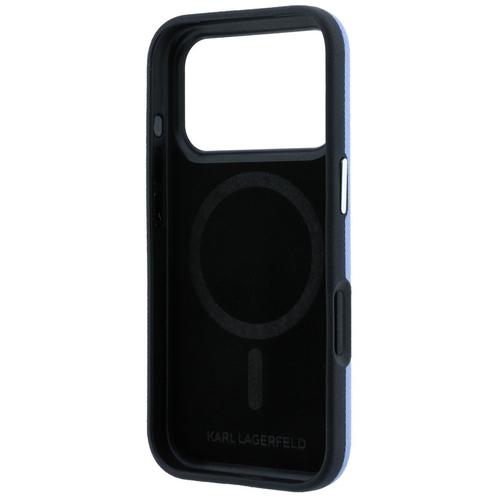 MagSafe Case for Apple iPhone 18 Pro Max / 17 Pro Max, Karl Lagerfeld, Grained Choupette Head, Blue