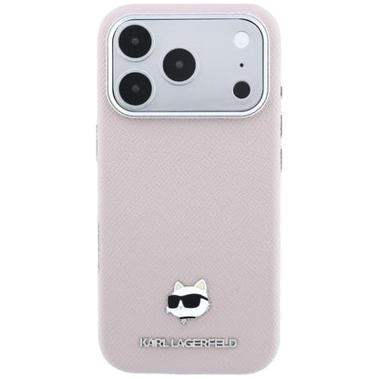 MagSafe Case for Apple iPhone 18 Pro Max / 17 Pro Max, Karl Lagerfeld, Grained Choupette Head, Pink