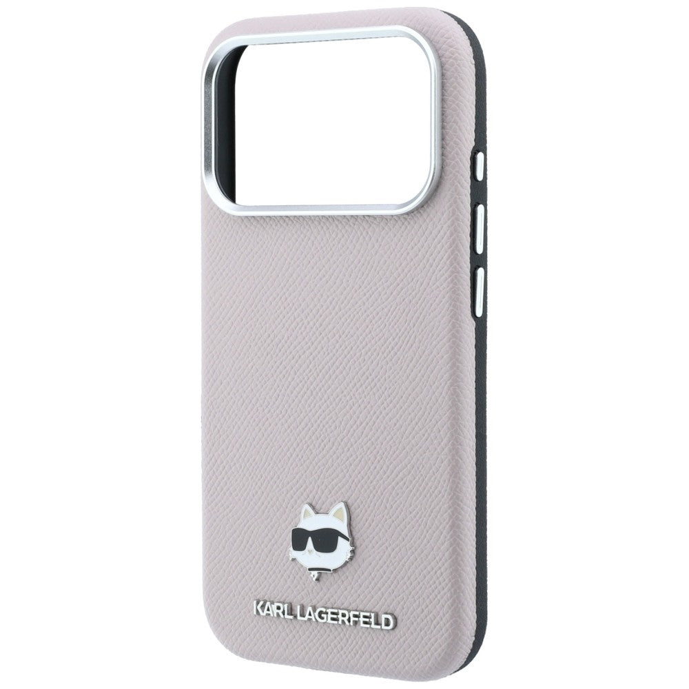 MagSafe Case for Apple iPhone 18 Pro Max / 17 Pro Max, Karl Lagerfeld, Grained Choupette Head, Pink