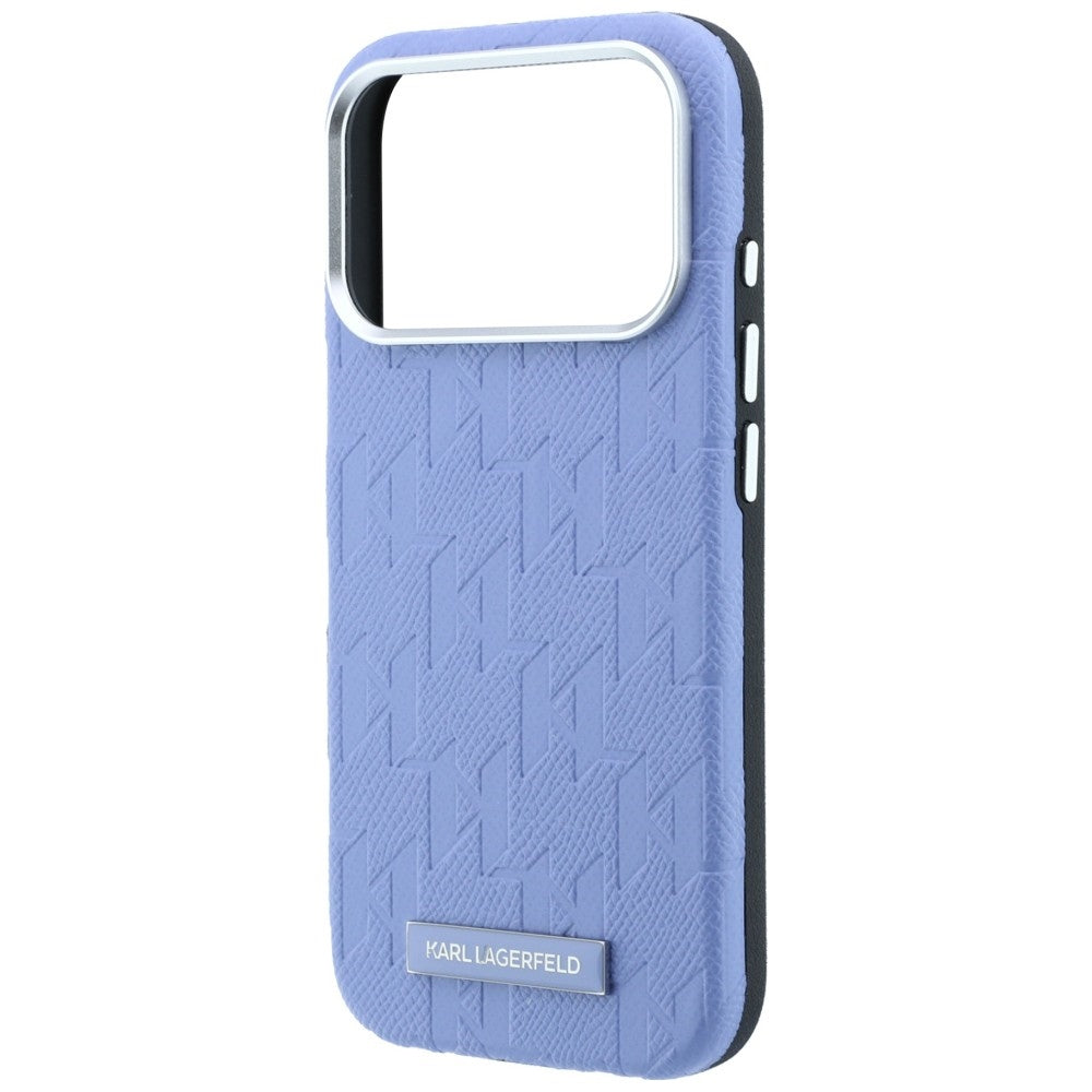 MagSafe Case for Apple iPhone 18 Pro Max / 17 Pro Max, Karl Lagerfeld, Grained Mono Resin Logo, Blue