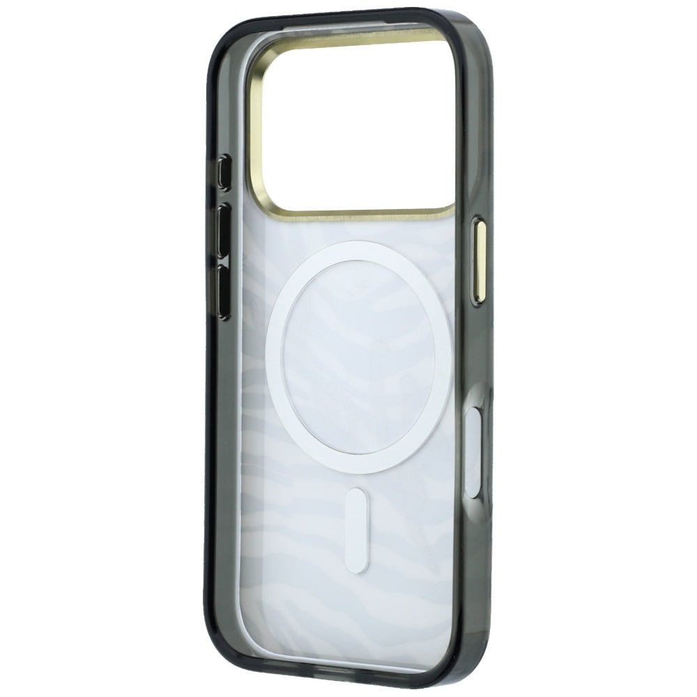 MagSafe Case for Apple iPhone 18 Pro Max / 17 Pro Max, Karl Lagerfeld, HC IML Signature Zebra Glitter Gold, Black