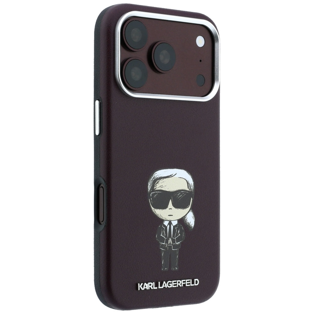MagSafe Case for Apple iPhone 18 Pro Max / 17 Pro Max, Karl Lagerfeld, HC SW Ikonik, Burgundy