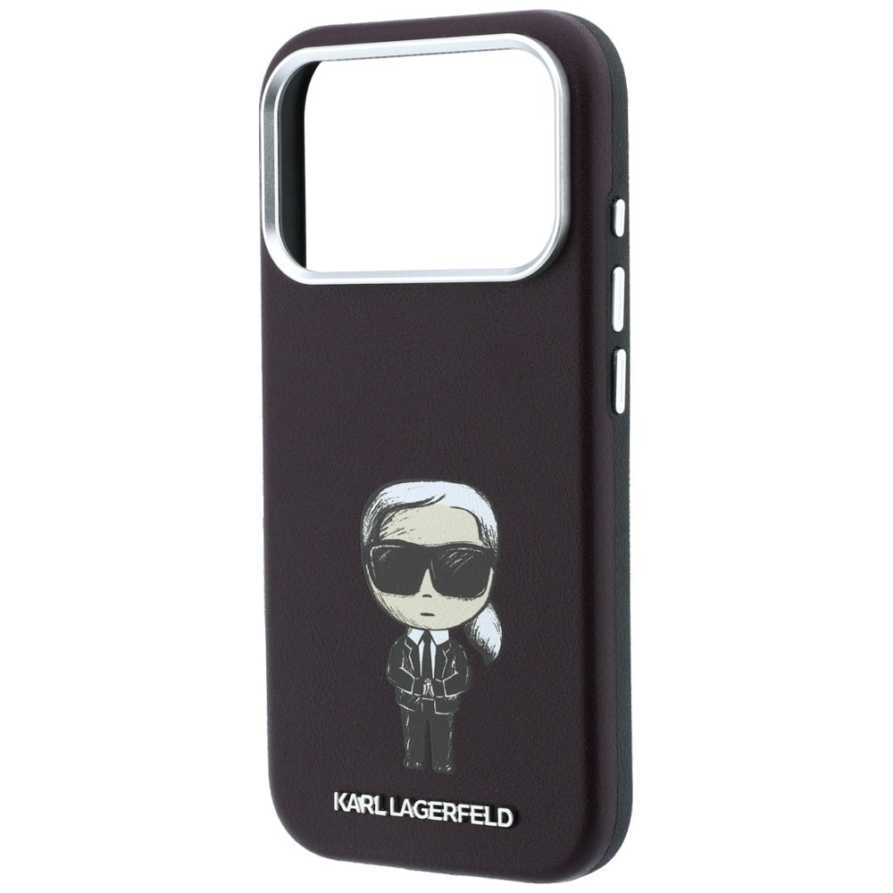 MagSafe Case for Apple iPhone 18 Pro Max / 17 Pro Max, Karl Lagerfeld, HC SW Ikonik, Burgundy