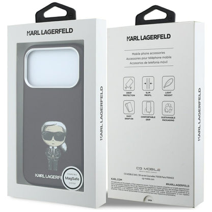 MagSafe Case for Apple iPhone 18 Pro Max / 17 Pro Max, Karl Lagerfeld, HC SW Ikonik, Burgundy