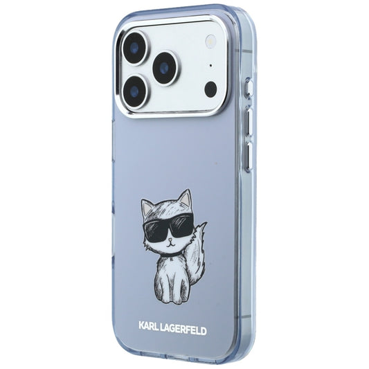 MagSafe Case for Apple iPhone 18 Pro Max / 17 Pro Max, Karl Lagerfeld, IML Choupette Body Sketch Print, Blue