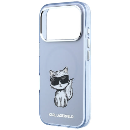 MagSafe Case for Apple iPhone 18 Pro Max / 17 Pro Max, Karl Lagerfeld, IML Choupette Body Sketch Print, Blue