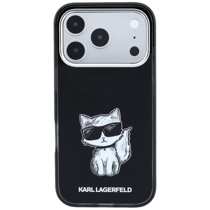 MagSafe Case for Apple iPhone 18 Pro Max / 17 Pro Max, Karl Lagerfeld, IML Choupette Body Sketch Print, Black