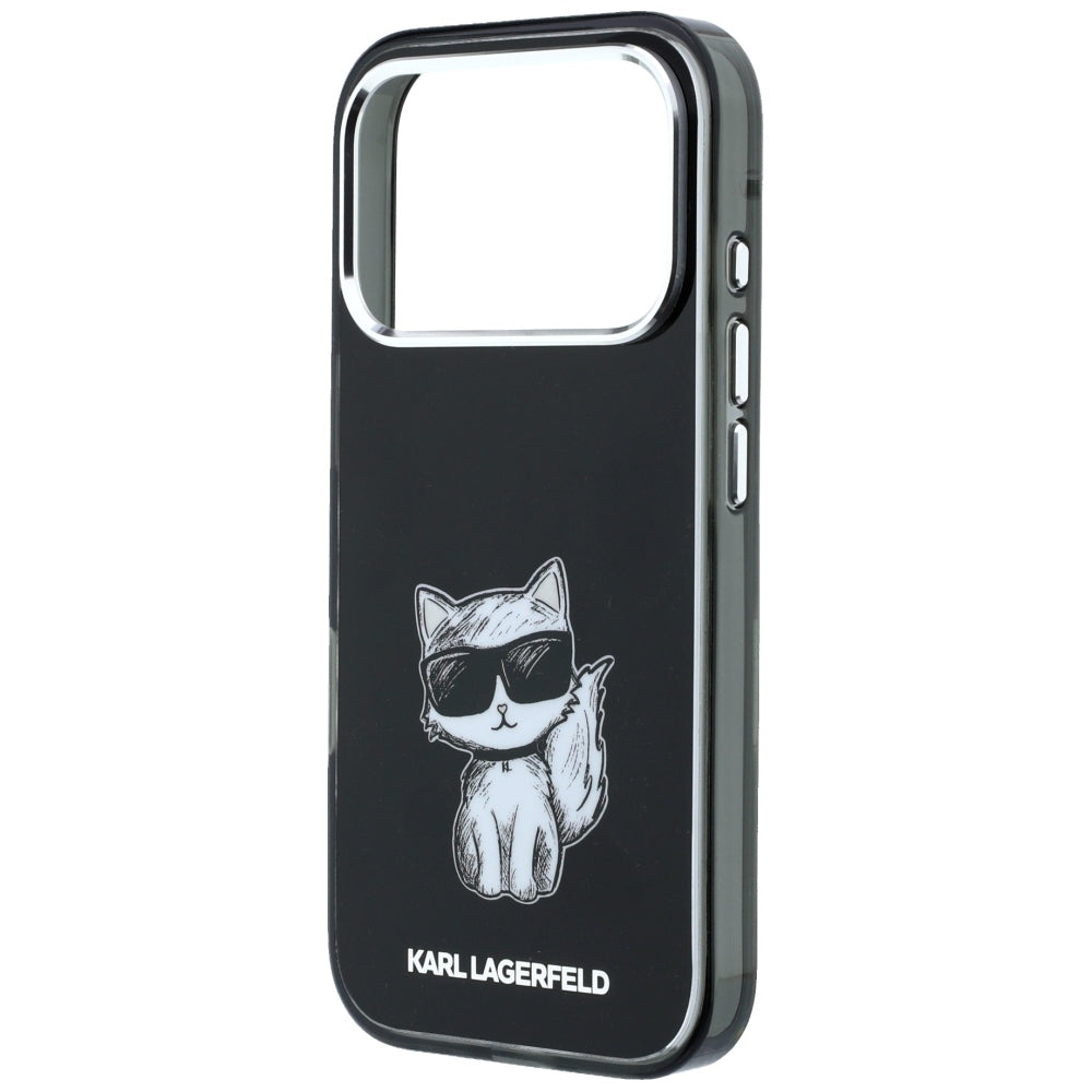 MagSafe Case for Apple iPhone 18 Pro Max / 17 Pro Max, Karl Lagerfeld, IML Choupette Body Sketch Print, Black