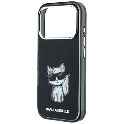 MagSafe Case for Apple iPhone 18 Pro Max / 17 Pro Max, Karl Lagerfeld, IML Choupette Body Sketch Print, Black
