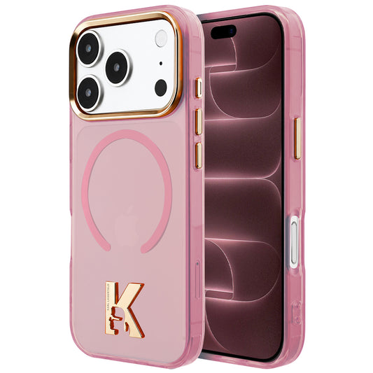 MagSafe Case for Apple iPhone 18 Pro Max / 17 Pro Max, Karl Lagerfeld, IML Karl Head Logo, Pink