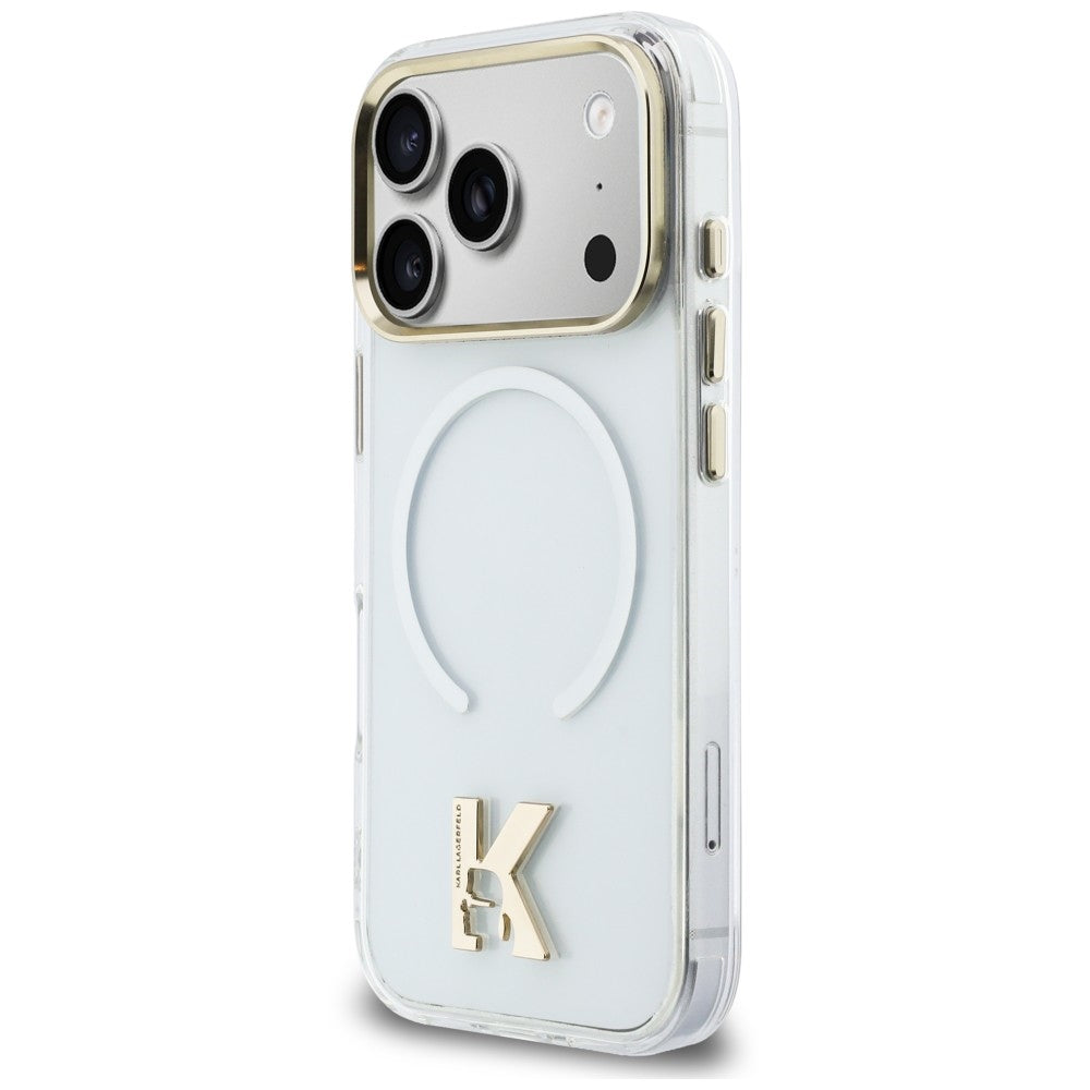 MagSafe Case for Apple iPhone 18 Pro Max / 17 Pro Max, Karl Lagerfeld, IML Karl Head Logo, Transparent