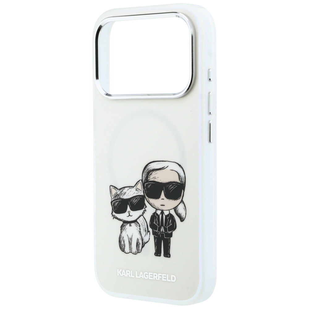 MagSafe Case for Apple iPhone 18 Pro Max / 17 Pro Max, Karl Lagerfeld, IML KC Bodies Sketch Print, Beige