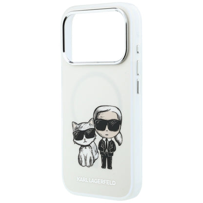 MagSafe Case for Apple iPhone 18 Pro Max / 17 Pro Max, Karl Lagerfeld, IML KC Bodies Sketch Print, Beige