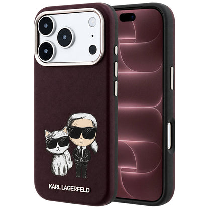 MagSafe Case for Apple iPhone 18 Pro Max / 17 Pro Max, Karl Lagerfeld, KC Bodies Sketch, Burgundy