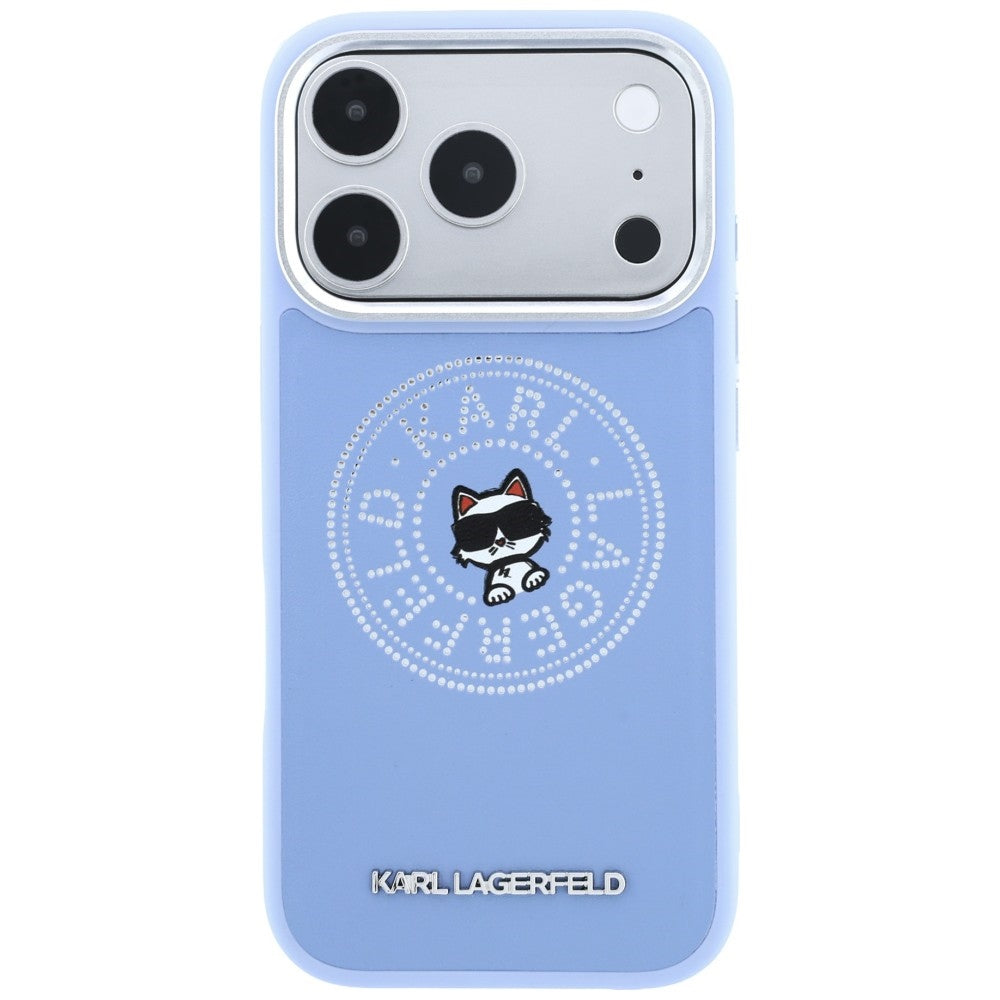 MagSafe Case for Apple iPhone 18 Pro Max / 17 Pro Max, Karl Lagerfeld, Point and Choupette Sketch, Blue