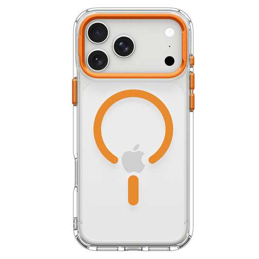 MagSafe Case for Apple iPhone 18 Pro Max / 17 Pro Max, Spigen, Ultra Hybrid Optik S, Transparent Orange ACS11910