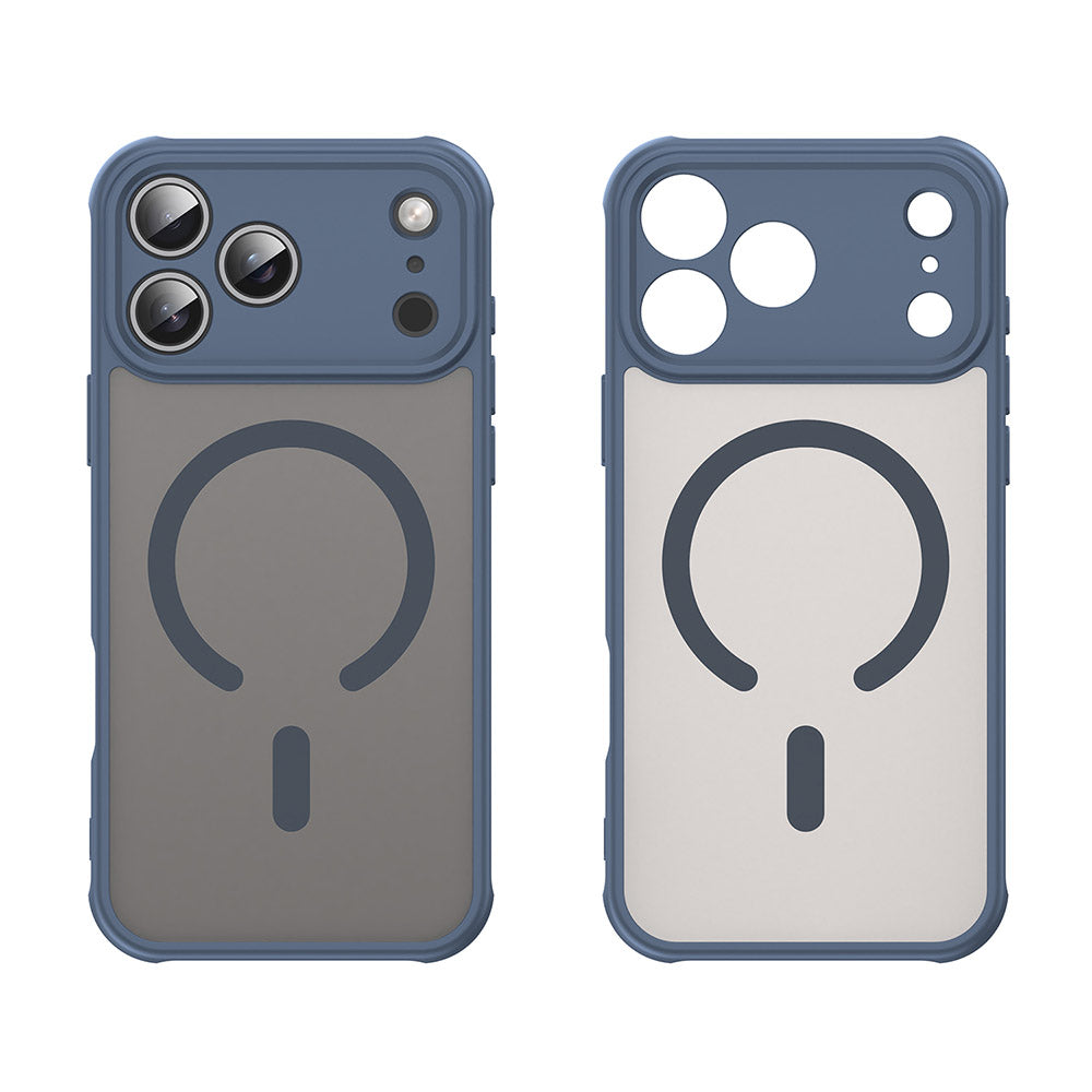 MagSafe Case for Apple iPhone 18 Pro Max / 17 Pro Max, Techsuit, HaloFrost II, Navy Blue