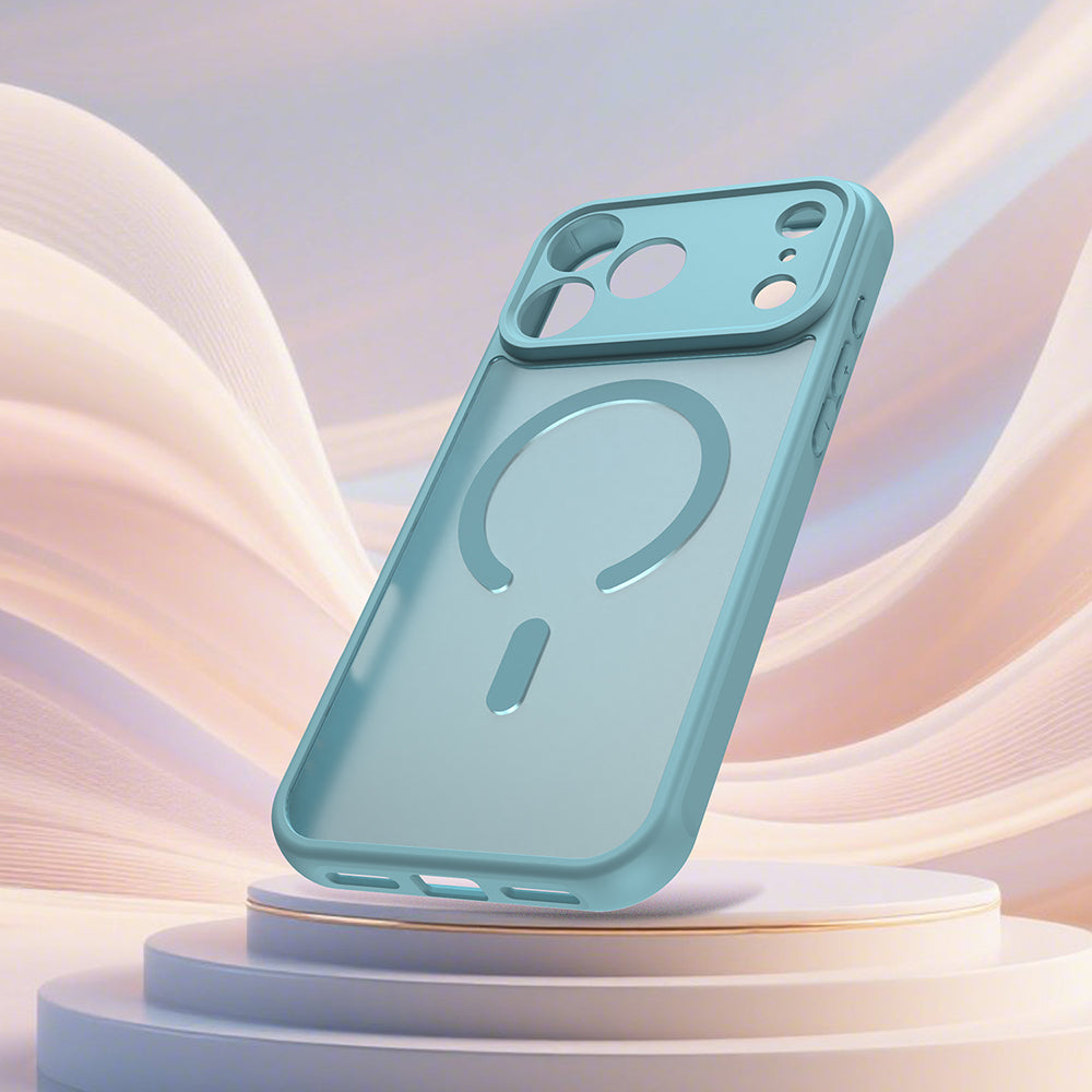 MagSafe Case for Apple iPhone 18 Pro Max / 17 Pro Max, Techsuit, HaloFrost II, Light Green