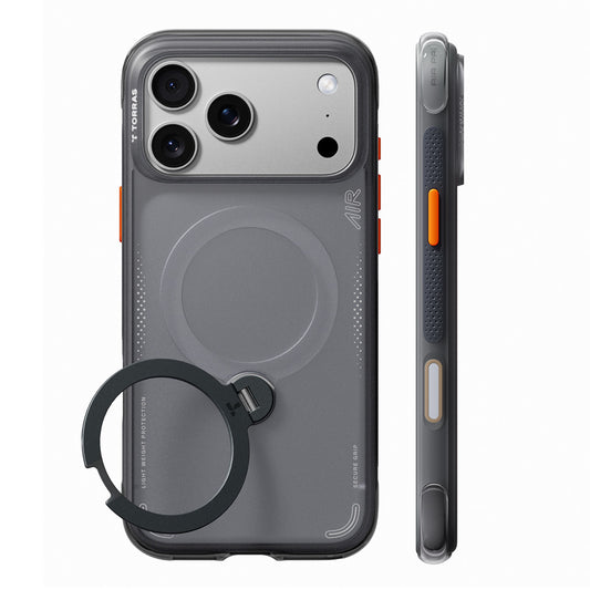 MagSafe Case for Apple iPhone 18 Pro Max / 17 Pro Max, Torras, Ostand Q3 Air, Gray